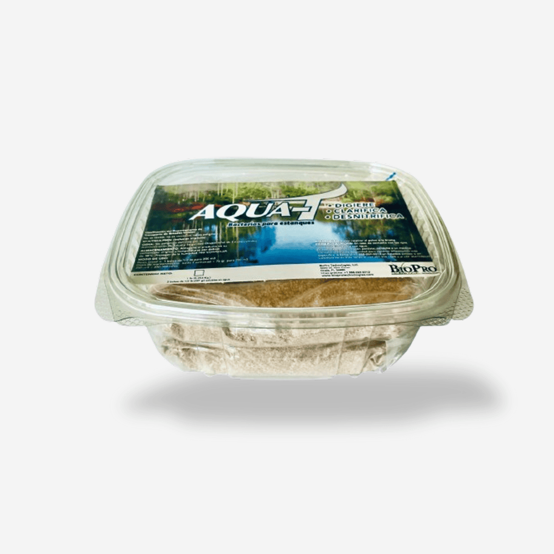 Aqua-T. Envase x 2 bolsas (1 libra). Bacterias que ya existen en su estanque, pero en dosis elevadas. Limpia lodos y contenido orgánico, sin necesidad de sacar el agua. Estanques deportivos, de riego, acuicultivos, recreativos. Costo de envío incluido.